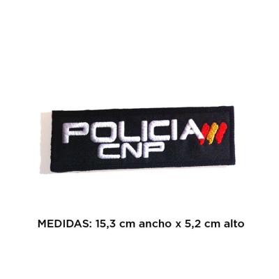 ROTULO BORDADO PERSONALIZADO 15 X 5 CMS - POLICIA CNP