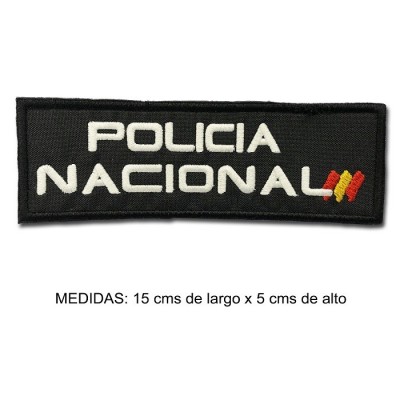 ROTULO BORDADO 15 X 5 CMS - POLICIA NACIONAL