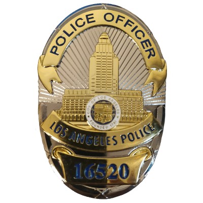 PLACA USA OFICIAL POLICIA LOS ANGELES