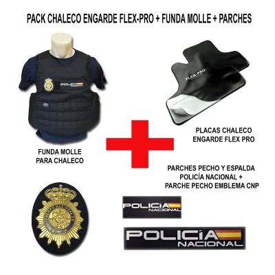 PACK CHALECO ENGARDE FLEX PRO + FUNDA MOLLE Y PARCHES CNP