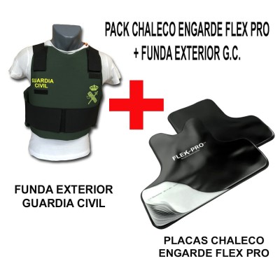 1 PACK / LOTE CHALECO ENGARDE FLEX PRO + FUNDA EXTERIOR DE GUARDIA CIVIL