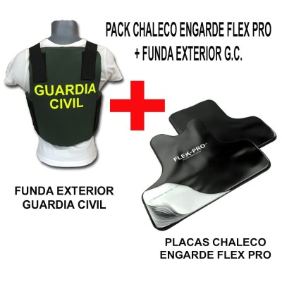 1 PACK / LOTE CHALECO ENGARDE FLEX PRO + FUNDA EXTERIOR DE GUARDIA CIVIL
