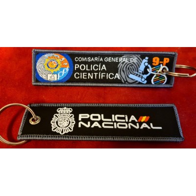 LLAVERO MICRO BORDADO POLICIA CIENTIFICA