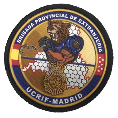 PARCHE GOMA RELIEVE BRIGADA PROVINCIAL EXTRANJERIA UNIDAD UCRIF-MADRID POLICIA NACIONAL