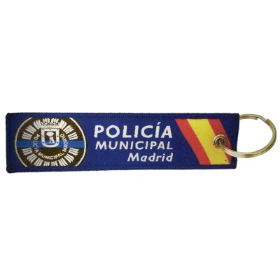 LLAVERO MICRO BORDADO POLICIA MUNICIPAL MADRID