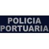 CARTEL AMARILLO FLUOR POLICIA PORTUARIA (11X3,2CM)