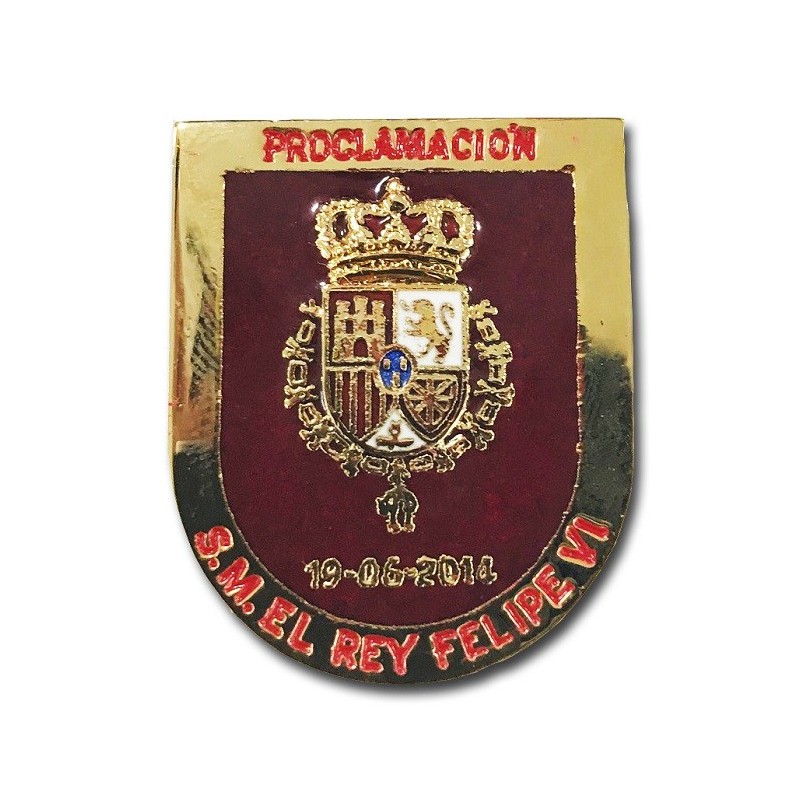 DISTINTIVO METALICO PARTICIPACION PROCLAMACION S. M. EL REY FELIPE VI